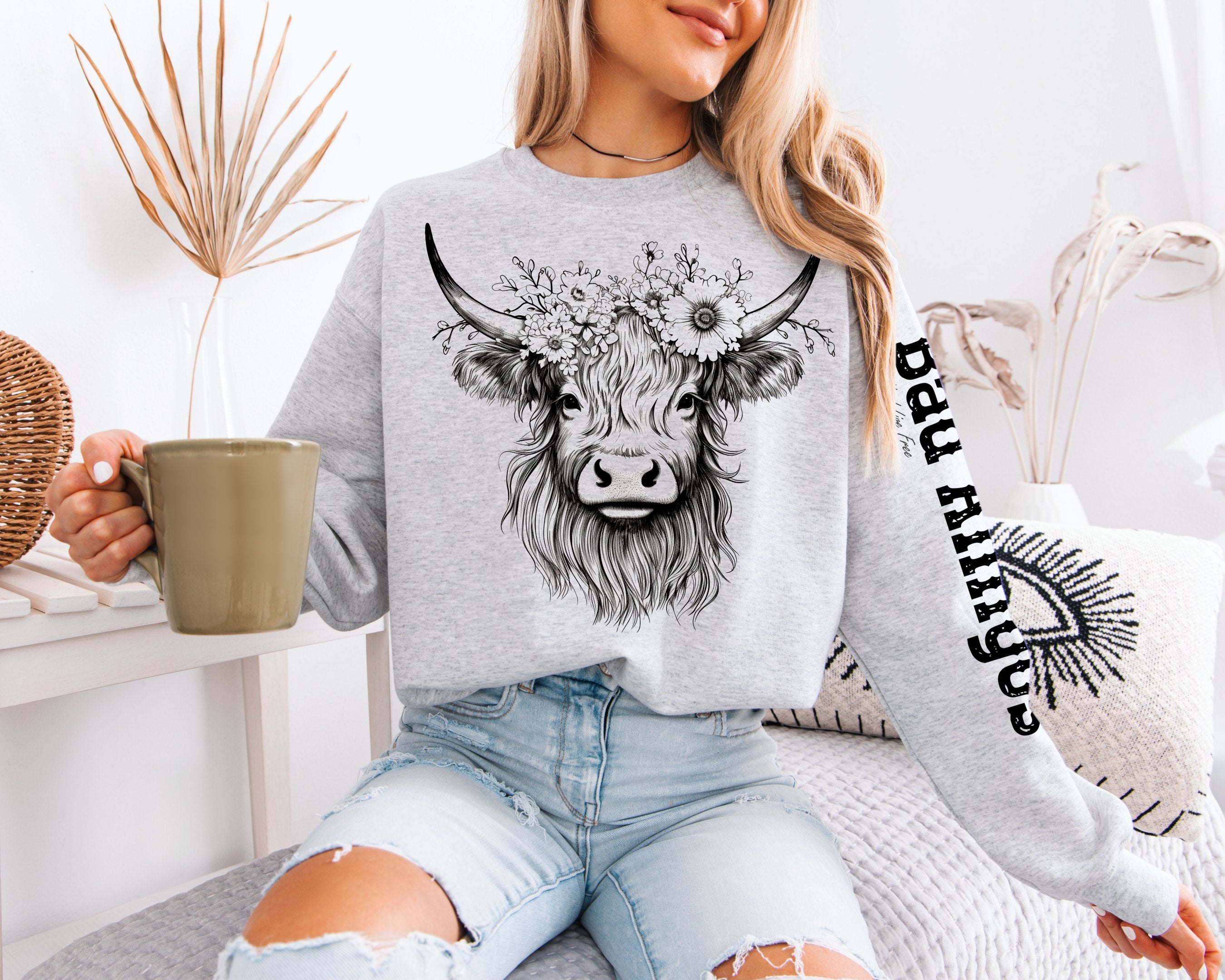 Highland cow - Long sleeved sweatshirt