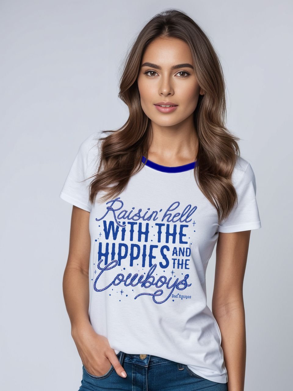 Short sleaved ringer tee