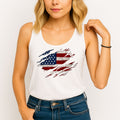 Distressed American Flag -Tank Top