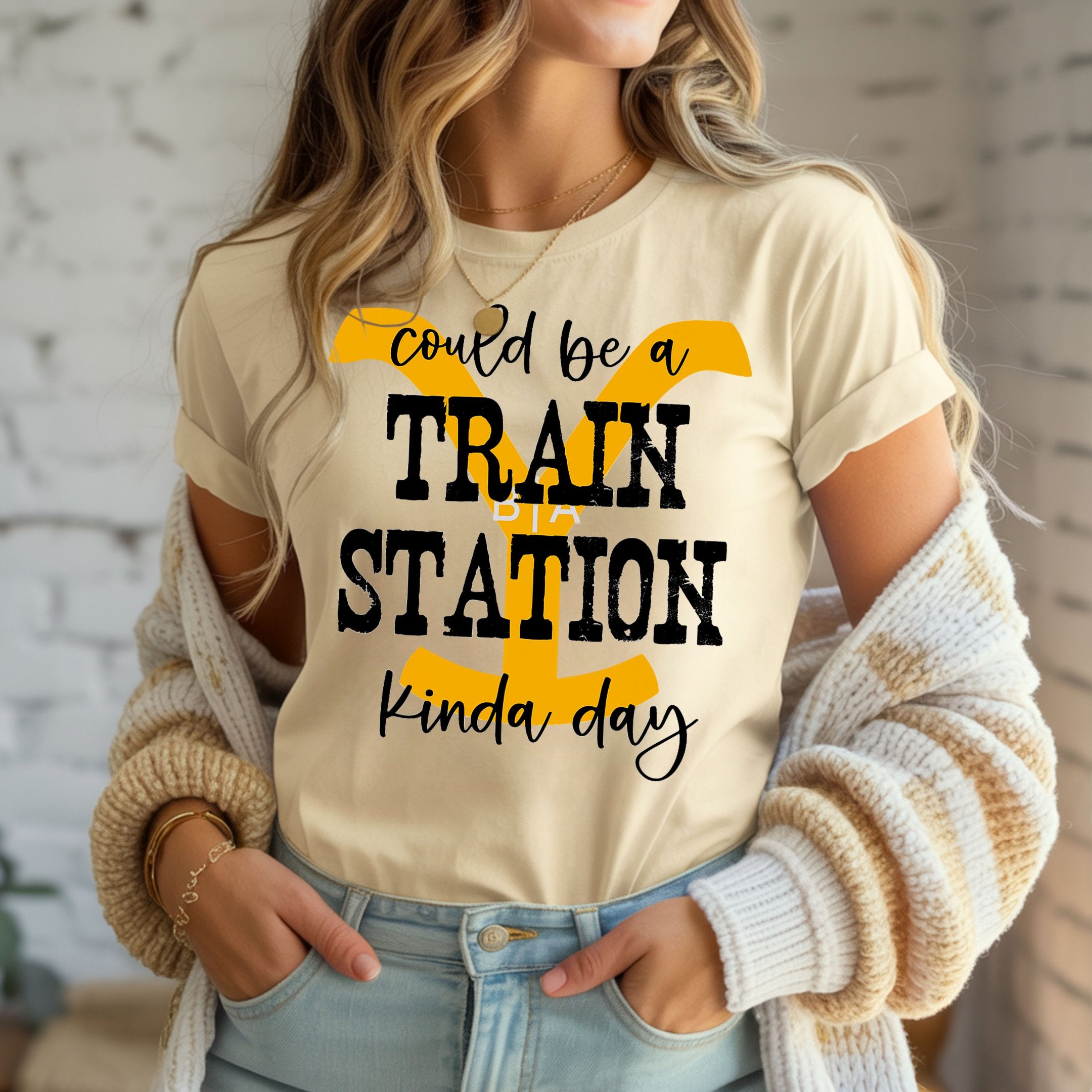 Could be a train station day- Short sleeved tee
